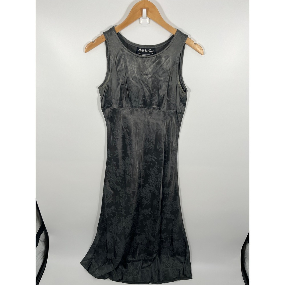 Vintage Babydoll Womens Maxi Dress 6 Grey Floral Wedding Guest Event Formal
